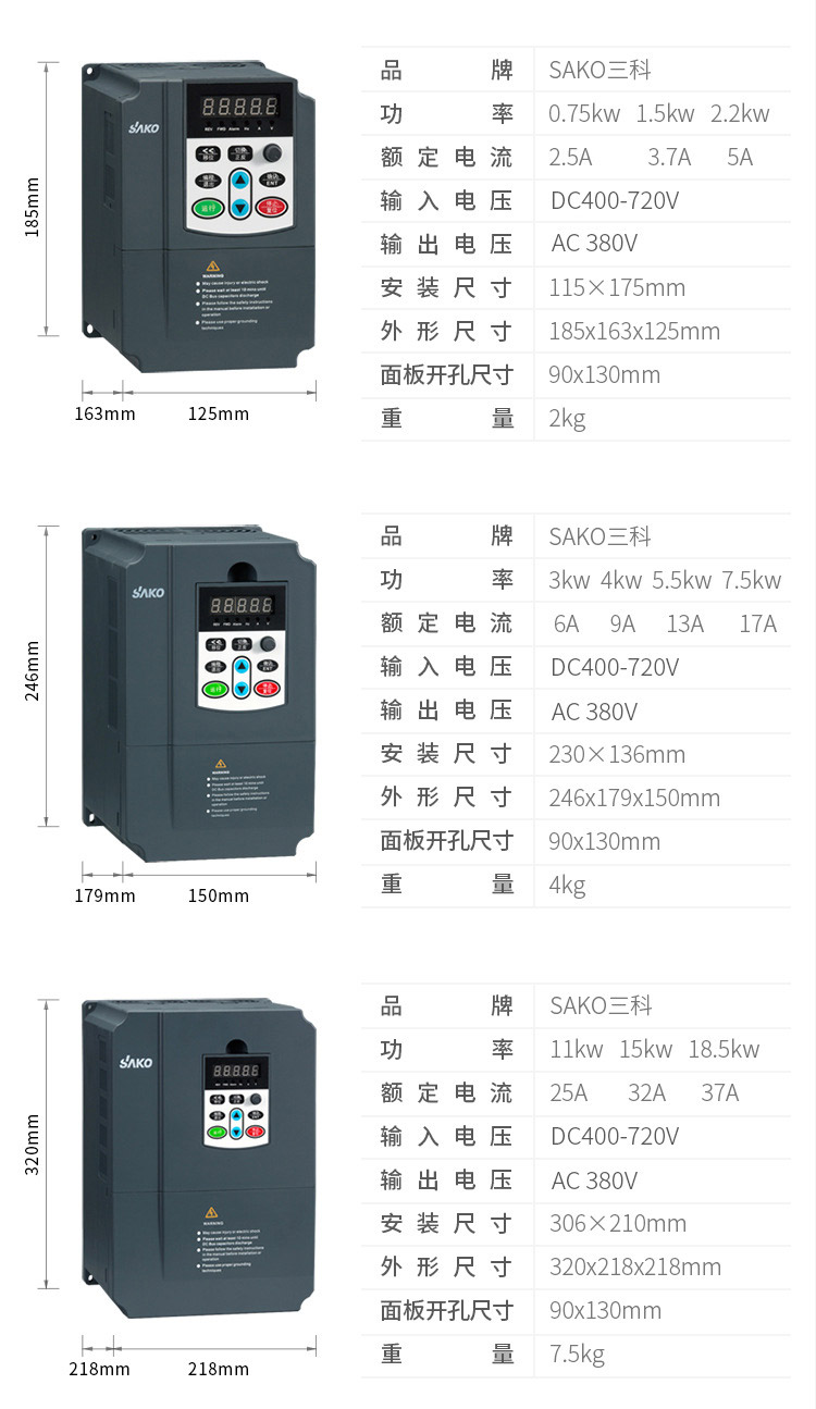 产品参数